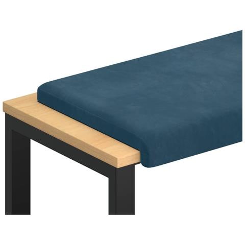 Cuscino per panchina Velluto Blu Profondità 35 cm - Foto 1