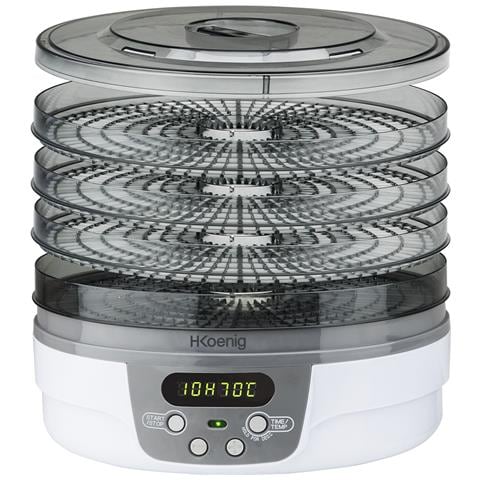 DSY700 Disidratatore per alimenti: 380 W, 5 vassoi rimovibili, termostato regolabile, timer fino a 48 ore, bianco - Foto 2