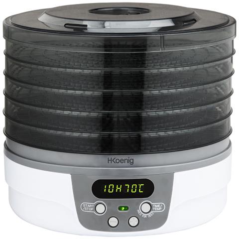 DSY700 Disidratatore per alimenti: 380 W, 5 vassoi rimovibili, termostato regolabile, timer fino a 48 ore, bianco - Foto 5