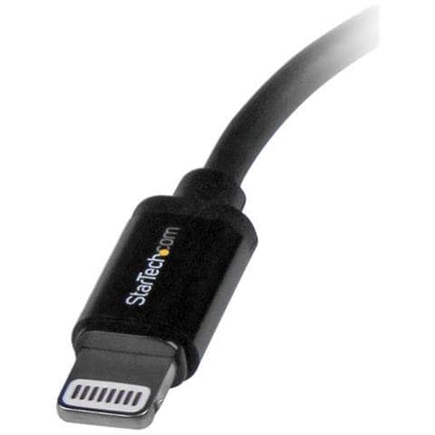 Cavo connettore corto Lightning a 8 pin Apple a USB da 15cm nero per iPhone / iPod / iPad - Foto 2