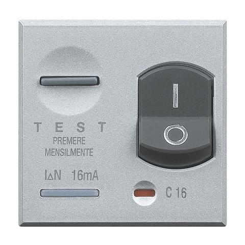 Interruttore Automatico Differenziale 2p Con 1p Protetto I Differ. 10ma 16a 230v A. c. Potere Di Interruzione 3 Ka Antracite - Foto 2
