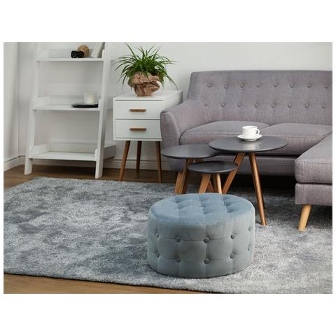 Pouf Poggiapiedi Ottomano In Tessuto Grigio Tampa - Foto 31