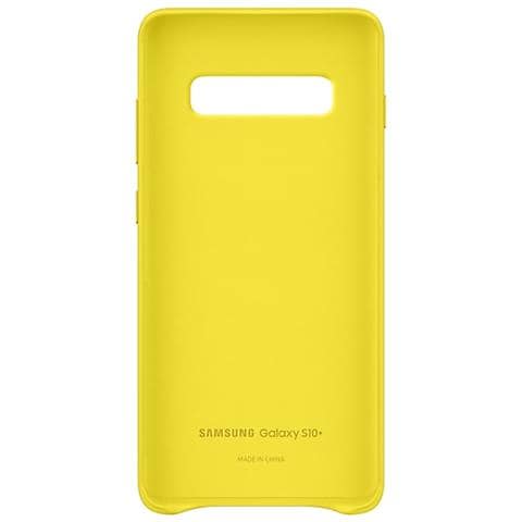 over Protettiva in Pelle Galaxy S10+ Giallo - Foto 4