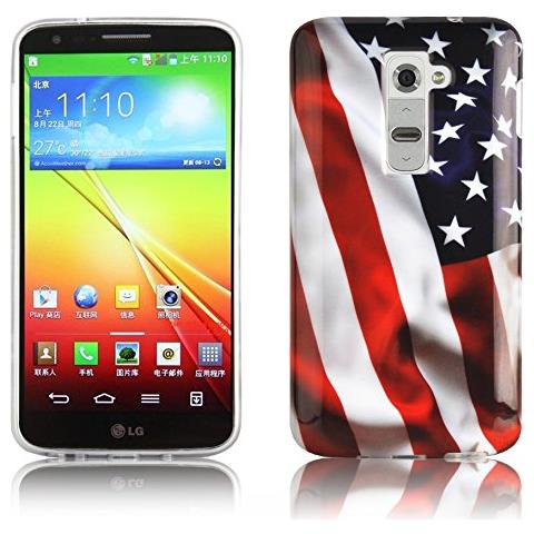 Custodia Compatibile Con Lg G2 Con Stampa Stars And Stripes - Hard Case Coperchio Protettivo Con Design Alla Moda - Foto 1
