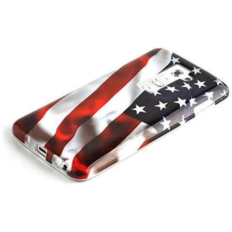 Custodia Compatibile Con Lg G2 Con Stampa Stars And Stripes - Hard Case Coperchio Protettivo Con Design Alla Moda - Foto 5