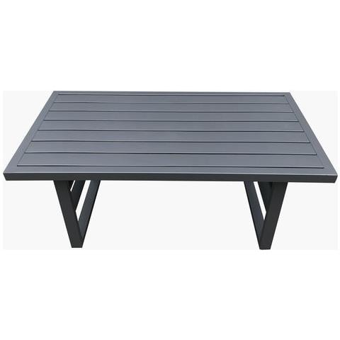 Tavolino Caffè 95x55 Cm Loren Alluminio Grigio - Foto 1