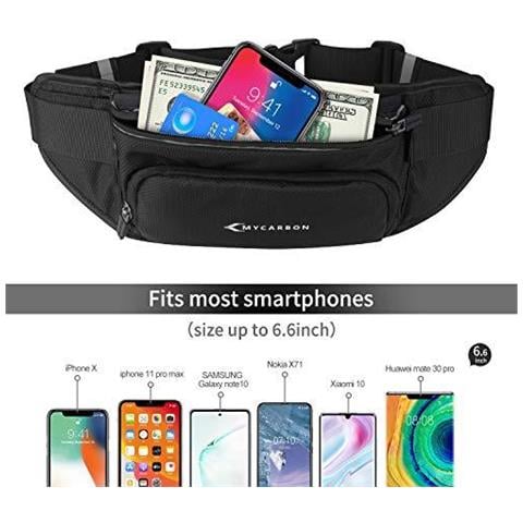 Esecuzione Cintura Con Porta Bottiglia Impermeabile Bum Bag In Bicicletta Del Sacchetto Della Vita Jogging Belt Dog Walking Borsa Per Vacanze Viaggio Camping Arrampicata Escursioni Esterna (nero)  - Foto 4