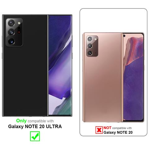 Custodia Compatibile Con Samsung Galaxy Note 20 Ultra In Grigio Nero - Coperchio Protettiva Con Chiusura Magnetica, Funzione Stand E Tasca Per Le Carte - Foto 2