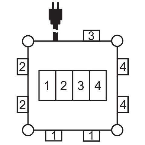 1153690200 Prolunghe e Multiple 2 m 7 presa (e) AC Interno Nero, Blu, Rosso - Foto 3