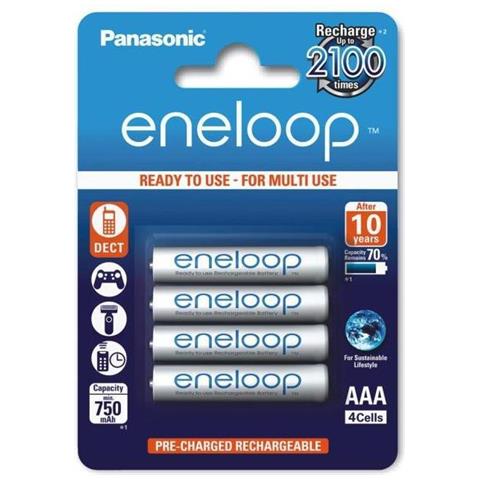 Eneloop Bk-4mcde - Batterie 4 X Aaa - Nimh - (wiederaufladbar) - 800 Mah (bk-4mcde / 4be) - Foto 1