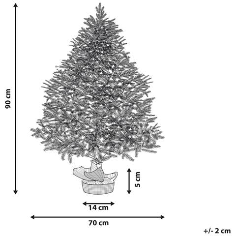 Albero Di Natale Innevato In Sacco Di Iuta 90 Cm Verde Ringrose - Foto 2