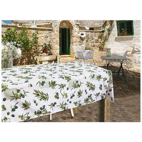 Tovaglia Per Salotto Cucina Tavolo 100% Cotone Made In Italy Alberobello Rp 140x240 Alberobello - Foto 1