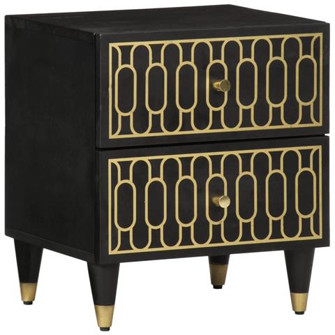 Comodino 40x33x46 Cm In Legno Massello Di Mango - Foto 1