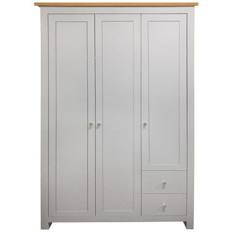 Emerald Armadio Con 2 Cassetti In Mdf Rovere E Grigio - Foto 2