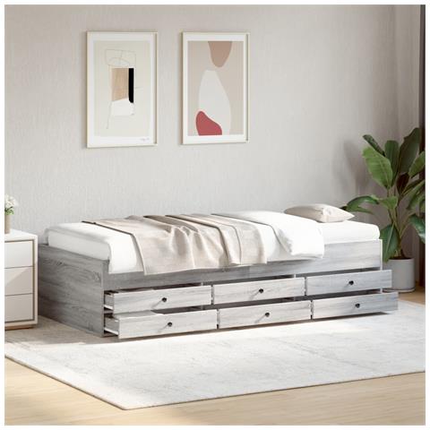 Divano Letto con Cassetti senza Materasso 100x200 cm - Foto 1