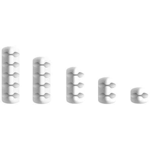 Set Di 5 Pezzi Per Organizzare I Cavi In Silicone White - Foto 1