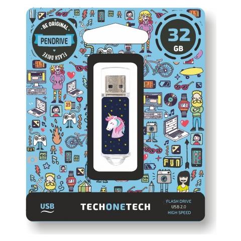 Unicornio dream unità flash USB 32 GB USB tipo A 2.0 Blu, Trasparente - Foto 1