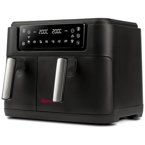 Fg26 Friggitrice Ad Aria "" Ecofrit Bis"", 2400 W, 9 Litri, Contenitori Antiaderenti, Display Digitale, Bpa/pfoa Safe, 2 Zone Di Cottura Separate, Ricettario Incluso - Foto 1