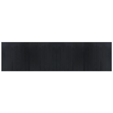 Tappeto Rettangolare Nero 100x400 Cm In Bambù - Foto 2