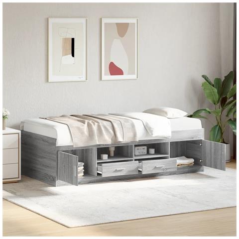 Divano Letto Con Cassetti Senza Materasso 100x200 Cm - Foto 1