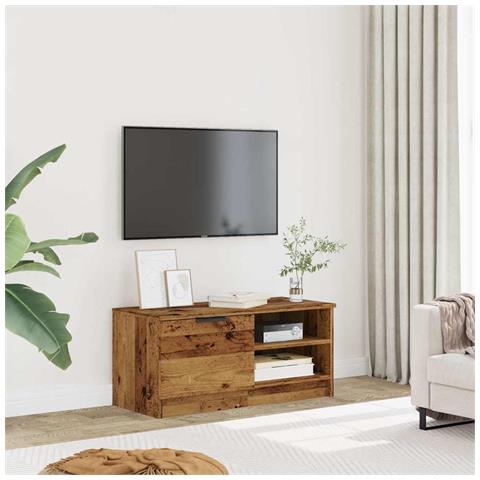 Mobile Porta Tv Legno Vecchio 80x35x36,5 Cm Legno Multistrato - Foto 3