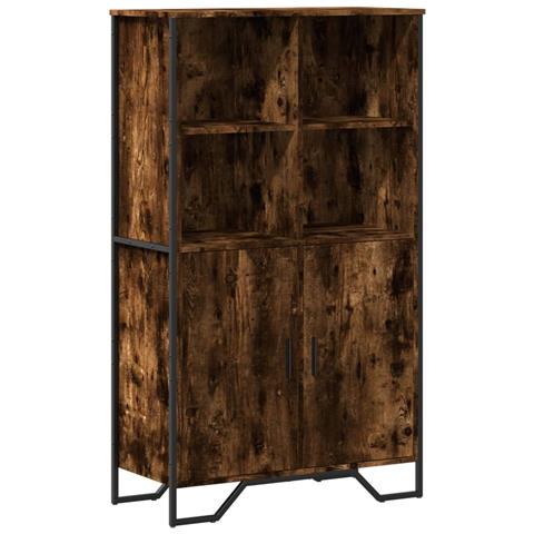 Credenza Rovere Fumo 79,5x35,5x137,5 Cm In Legno Multistrato - Foto 2