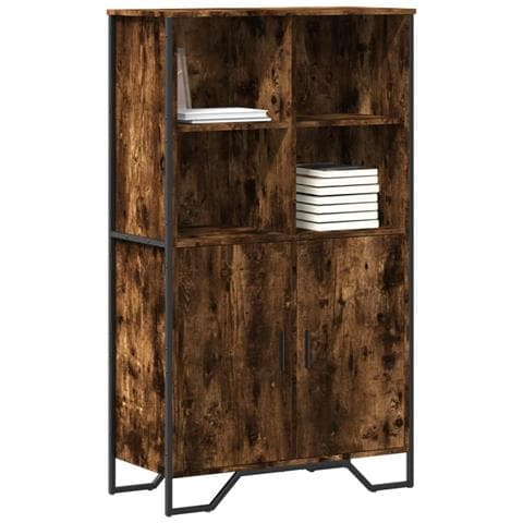 Credenza Rovere Fumo 79,5x35,5x137,5 Cm In Legno Multistrato - Foto 1