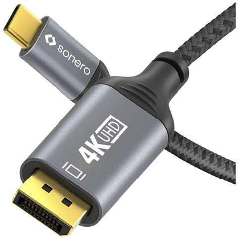 SPC-V200-010 cavo e adattatore video 1 m USB tipo-C DisplayPort Nero, Grigio - Foto 2
