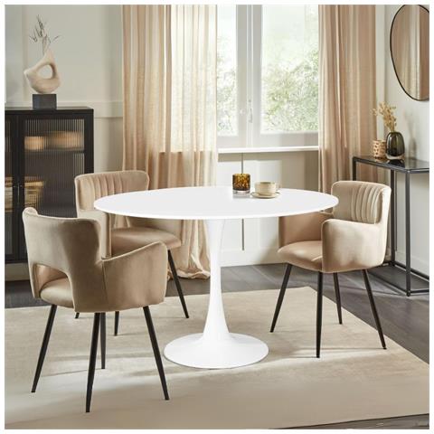 Tavolino Derek Colore Bianco Opaco 120x73 H - Foto 1