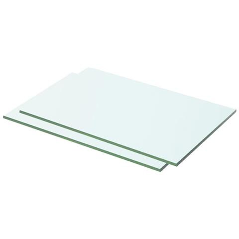 Lusso Casadino -  Mensole In Vetro Trasparente 2 Pz 50x25 Cm - Foto 2