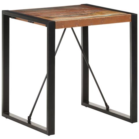 Tavolo Da Pranzo 70x70x75 Cm In Legno Massello Di Recupero - Foto 8