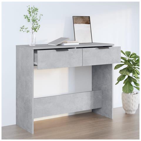 Lusso Casadino -  Tavolino Da Salotto Grigio Cemento 90x36x75cm Legno Multistrato - Foto 8