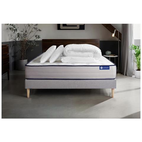 Pacchetto Letto Completo - Materasso 160x200cm + Box Spring Con Doghe (kit) + 2 Cuscini + Piumino - Actilatex Form - Foto 1