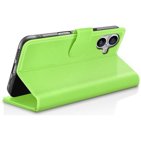 Custodia A Portafoglio Per Iphone 17 Air Con Funzione Supporto E Linguetta Magnetica, Verde - Foto 5
