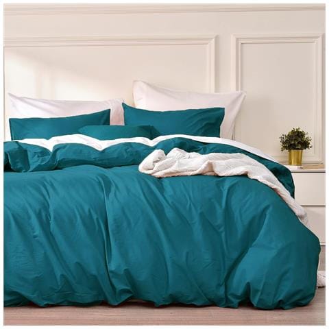 Completo Biancheria Da Letto Copripiumino 135x200 E Federa 80 X 80cm Blu - Foto 5