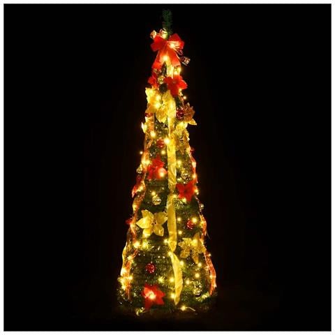 Lusso Casadino -  Albero Di Natale Artificiale Pop-up Con 50 Led Verde 120 Cm - Foto 1