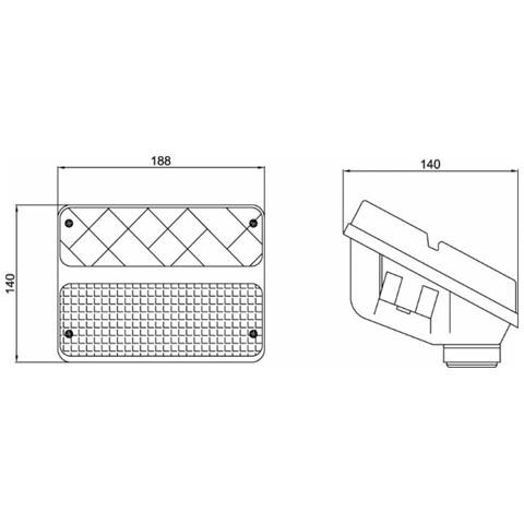 Fanale Anteriore Dx E Sx Per Trattore Dimensioni 188x140mm Omologato Ece - Foto 2