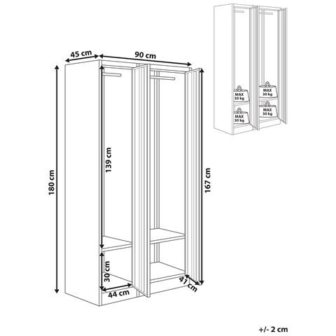 Armadietto A Porta Doppia Athlete Metallo Grigio/ Bianco - Foto 6