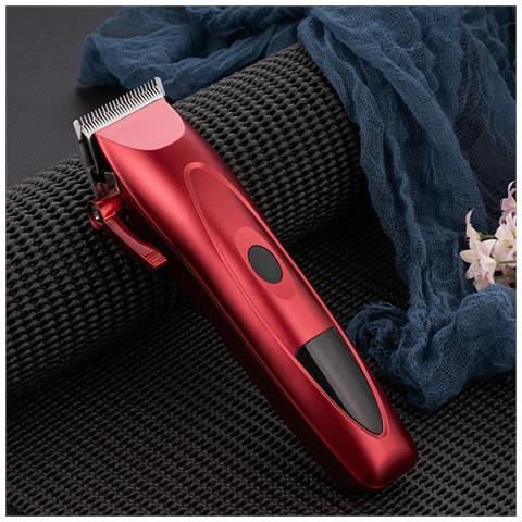 Tagliacapelli Elettrico Professionale Per Adulti Con Lama In Ceramica, Display Digitale E Velocità Regolabile Red - Foto 2