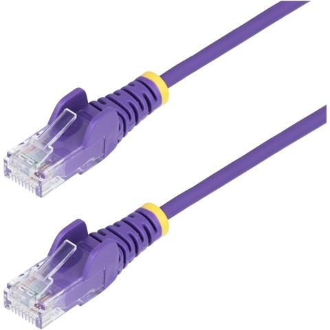 Cavo Ethernet CAT6 Viola da 5m; Patch UTP con Plug RJ45 Antigroviglio e Rilievi di Trazione, Cavo Lan Slim in Rame Puro 28AWG, Sottoposto a test Fluke - Foto 1