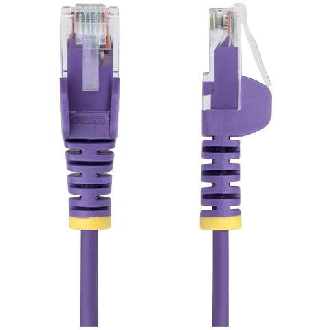 Cavo Ethernet CAT6 Viola da 5m; Patch UTP con Plug RJ45 Antigroviglio e Rilievi di Trazione, Cavo Lan Slim in Rame Puro 28AWG, Sottoposto a test Fluke - Foto 5