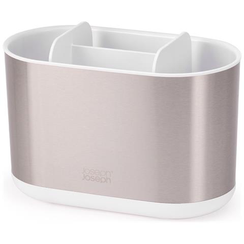 Portaspazzolini Acciaio Inossidabile Duo Steel Large Supporto Per Spazzolini Grande Capacità Ideale Per Spazzolini Elettrici E Manuali - Foto 1