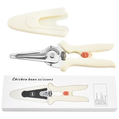 Forbici Da Cucina Multifunzionali In Acciaio Inox Bianco Per Ossa Di Pollo - Foto 1