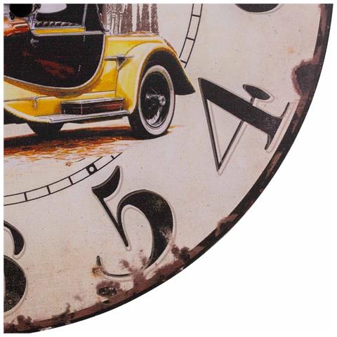 Orologio Da Parete In Legno Bianco D34x2 Cm - Foto 8