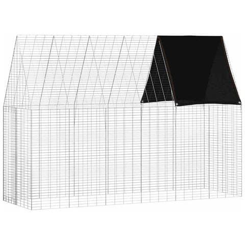 Gabbia per Conigli Argento 300 x 100 x 210 cm Acciaio zincato - Foto 1