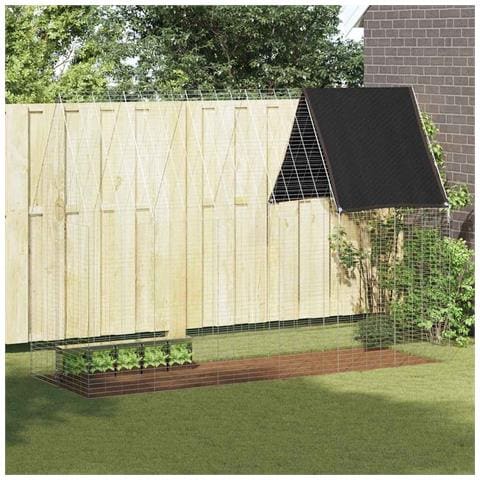 Gabbia per Conigli Argento 300 x 100 x 210 cm Acciaio zincato - Foto 2