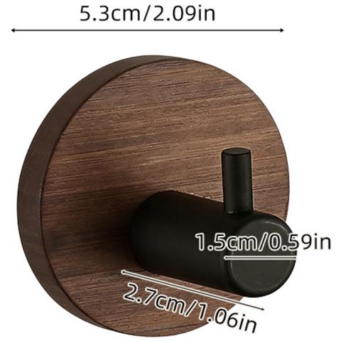 Ganci Dietro La Porta Noce 4 Pezzi - Ganci Autoadesivi Abs Senza Foratura Con Capacità 5-10kg - Foto 2