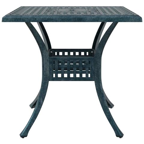 Set di Tavolo da Giardino 5 pcs Verde Alluminio pressofuso - Foto 9