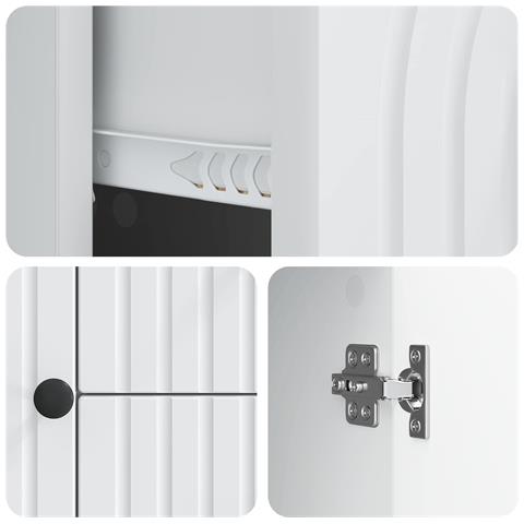 Mobile TV Bianco 89 x 34,5 x 60 cm Legno ingegnerizzato - Foto 9