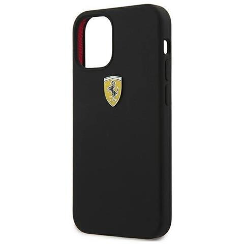 Ferrari Fessihcp12sbk Custodia On Track In Silicone Nera Per Iphone 12 Mini 5,4"" - Foto 1